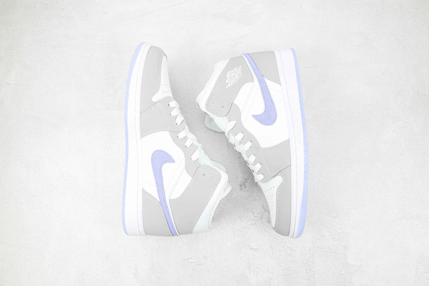 Custom Air Jordan 1 Mid Wolf Grey High Q