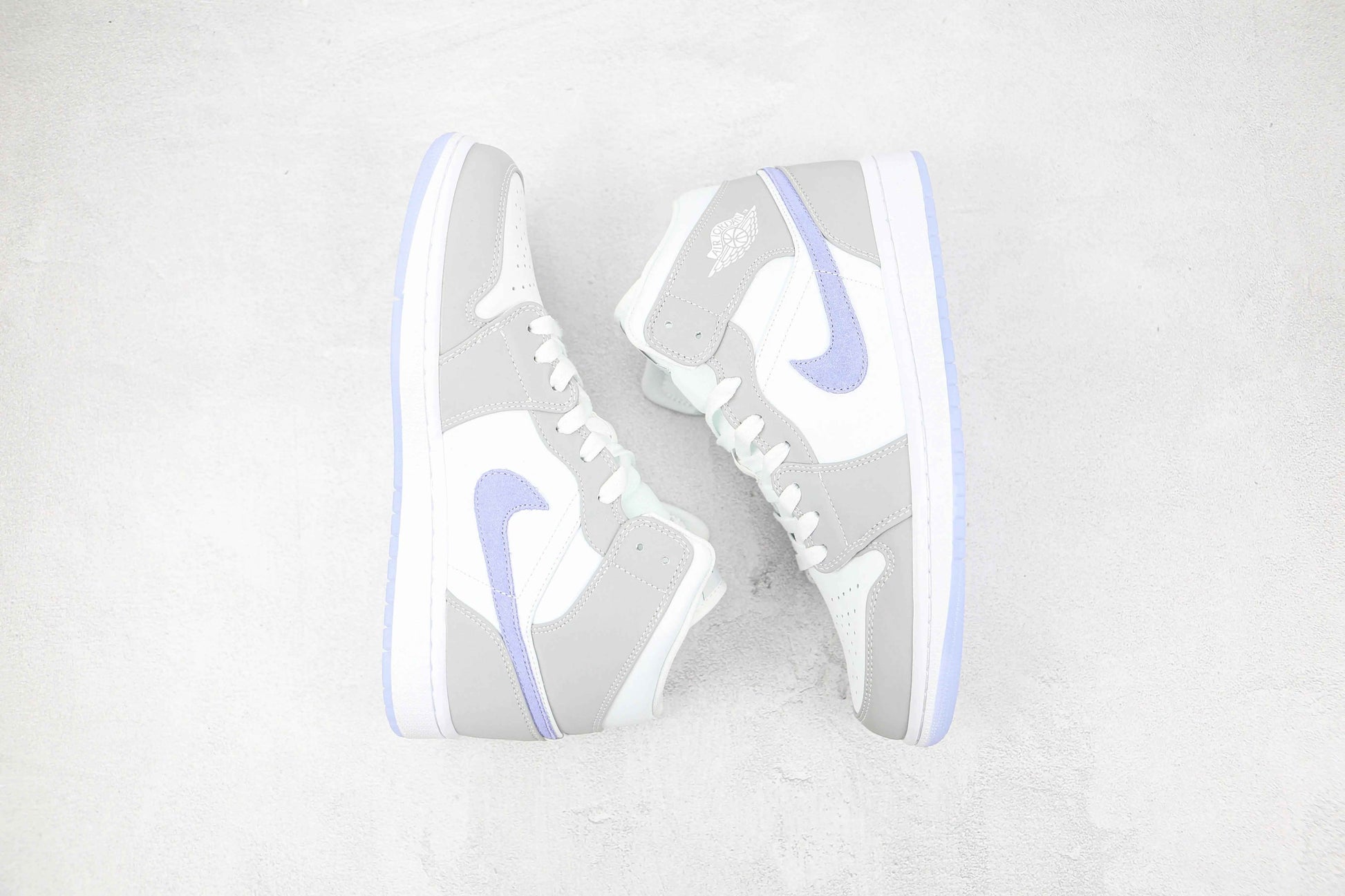 Custom Air Jordan 1 Mid Wolf Grey High Q