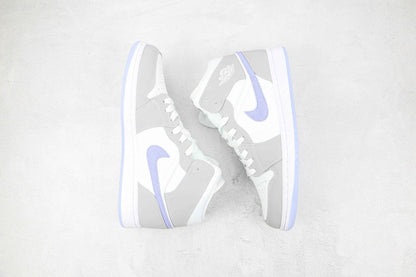 Custom Air Jordan 1 Mid Wolf Grey High Q