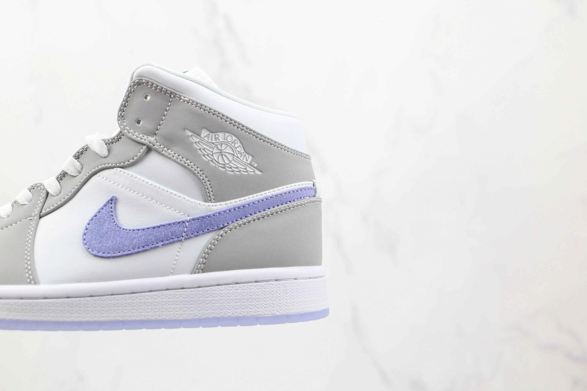 Custom Air Jordan 1 Mid Wolf Grey High Q