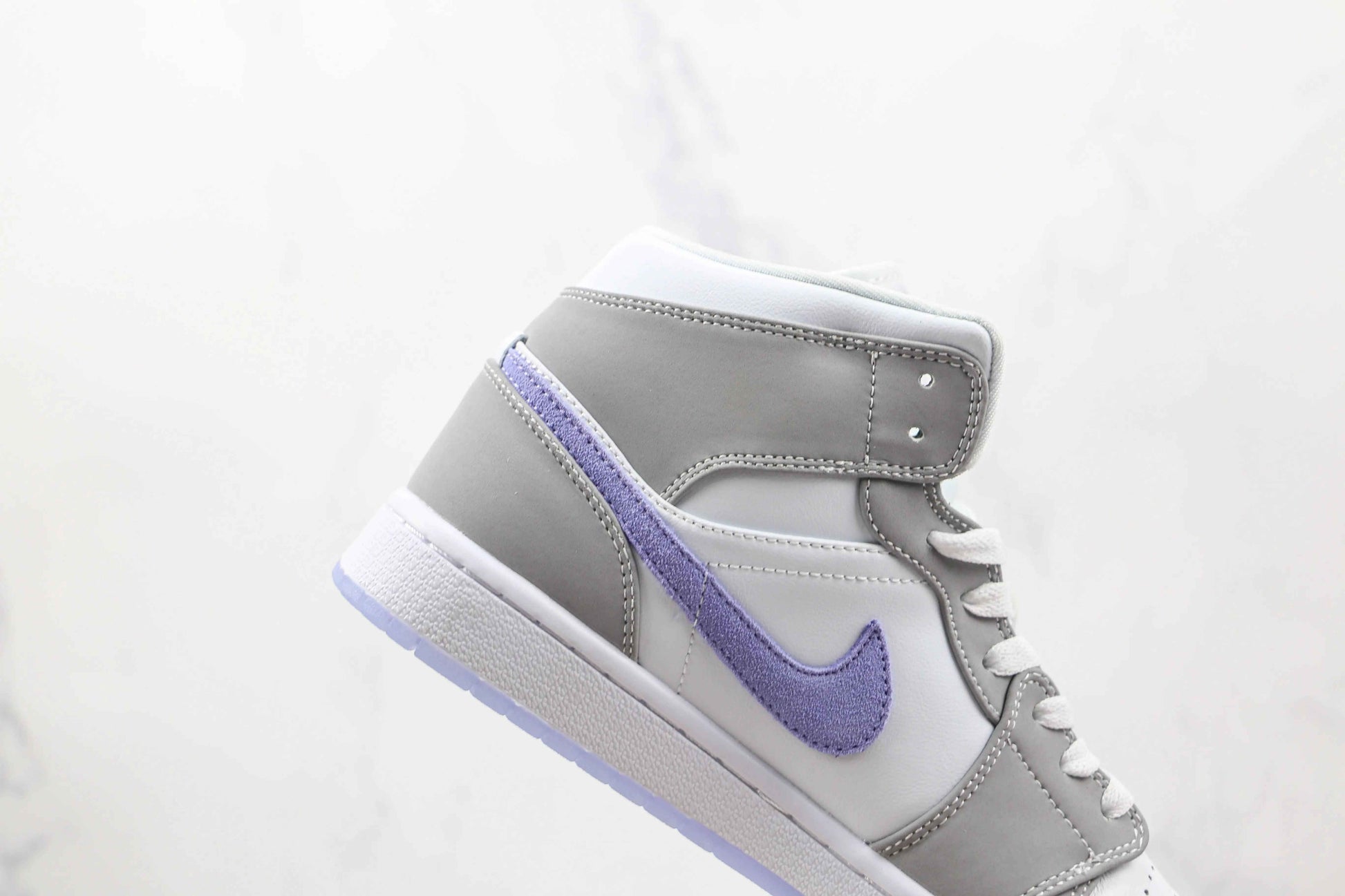 Custom Air Jordan 1 Mid Wolf Grey High Q
