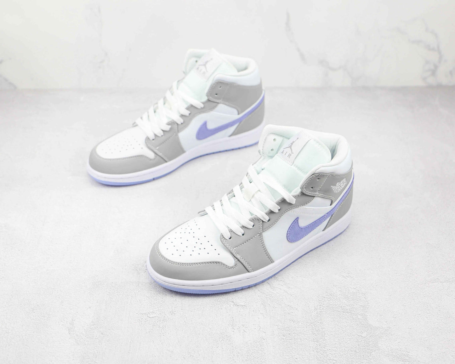 Custom Air Jordan 1 Mid Wolf Grey High Q