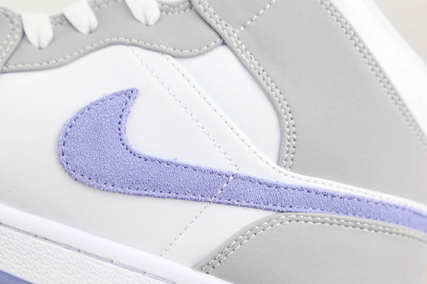 Custom Air Jordan 1 Mid Wolf Grey High Q