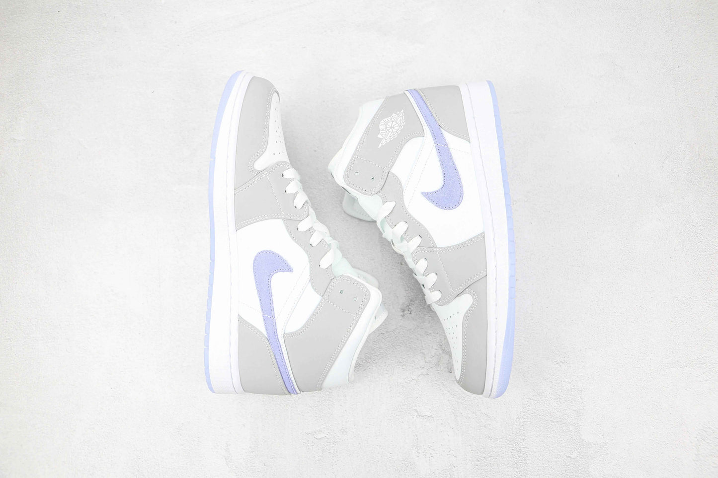 Custom Air Jordan 1 Mid Wolf Grey High Q