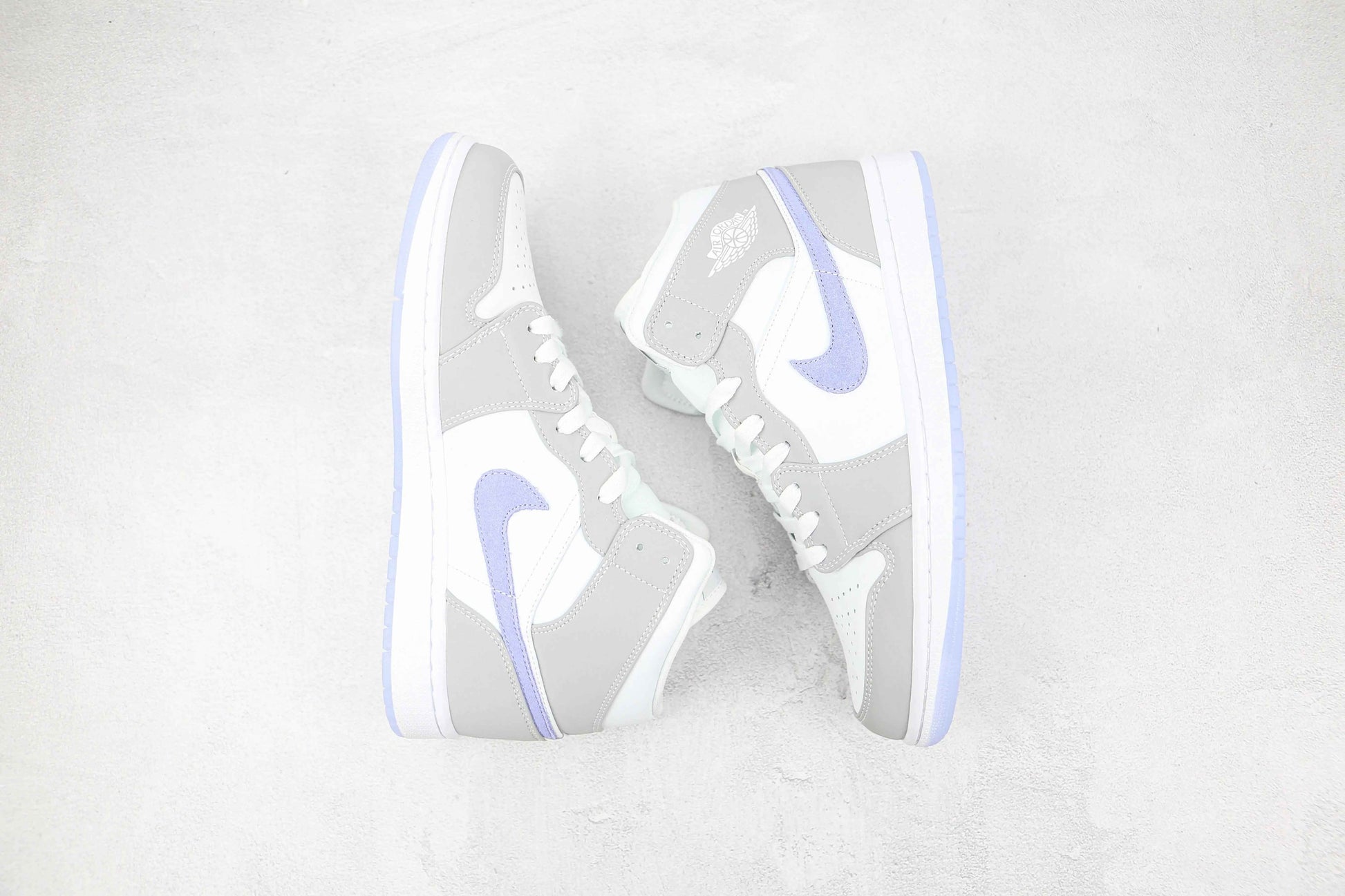 Custom Air Jordan 1 Mid Wolf Grey High Q