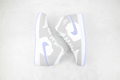Custom Air Jordan 1 Mid Wolf Grey High Q