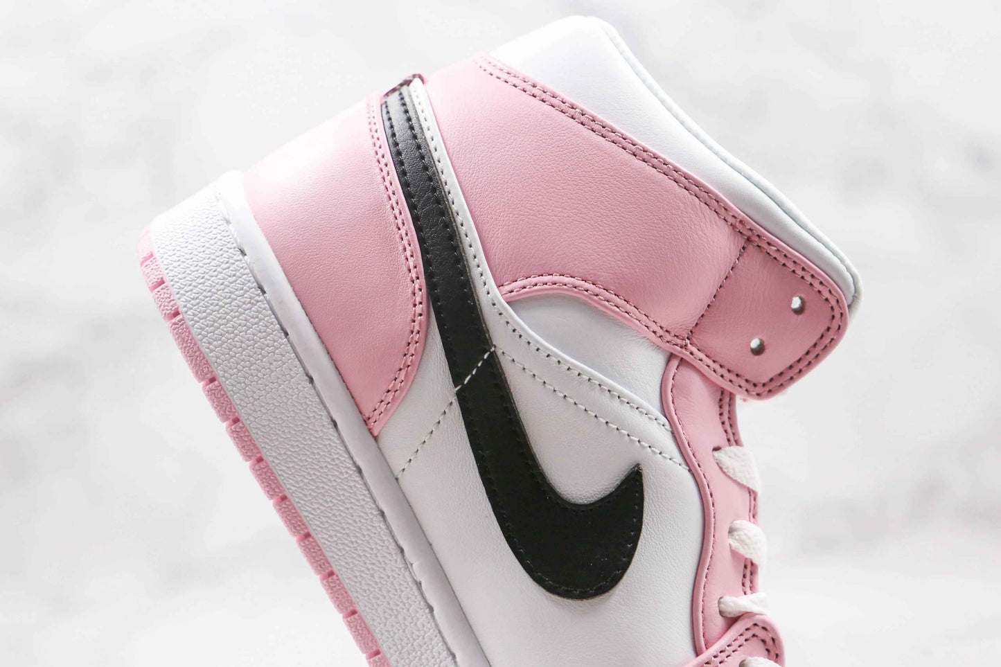Custom Air Jordan 1 Pink Mid High Q