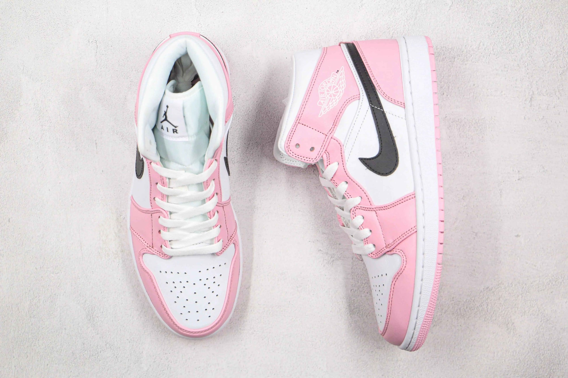 Custom Air Jordan 1 Pink Mid High Q