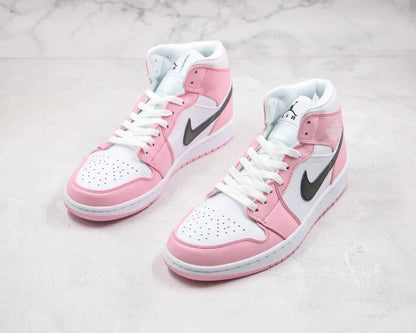 Custom Air Jordan 1 Pink Mid High Q