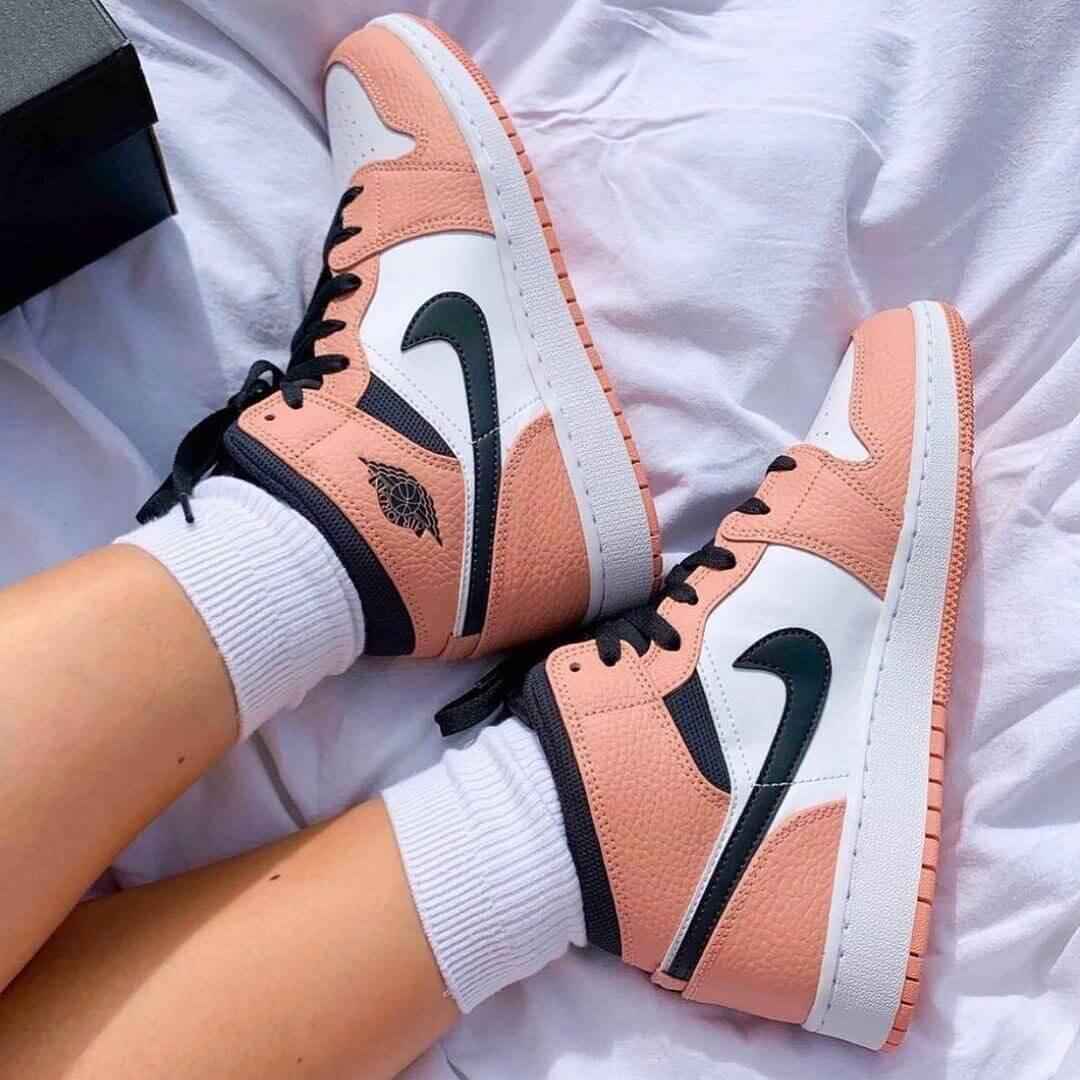 Custom Air Jordan 1 Pink Quartz Sneakers
