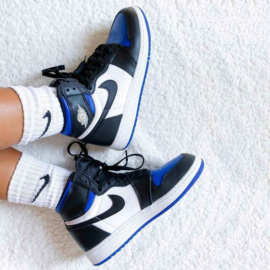 Custom Air Jordan 1 Royal Blue Toe Sneakers