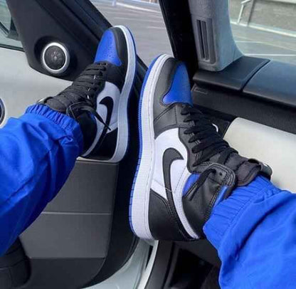 Custom Air Jordan 1 Royal Blue Toe Sneakers