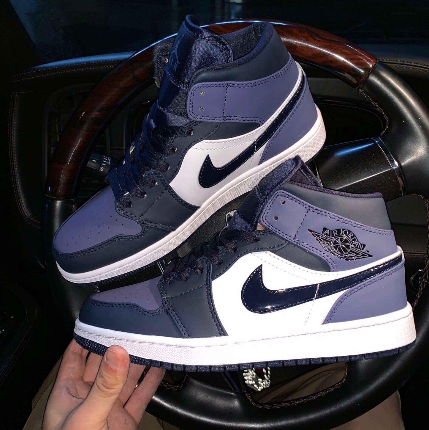 Custom Air Jordan 1 Sanded Purple Sneakers