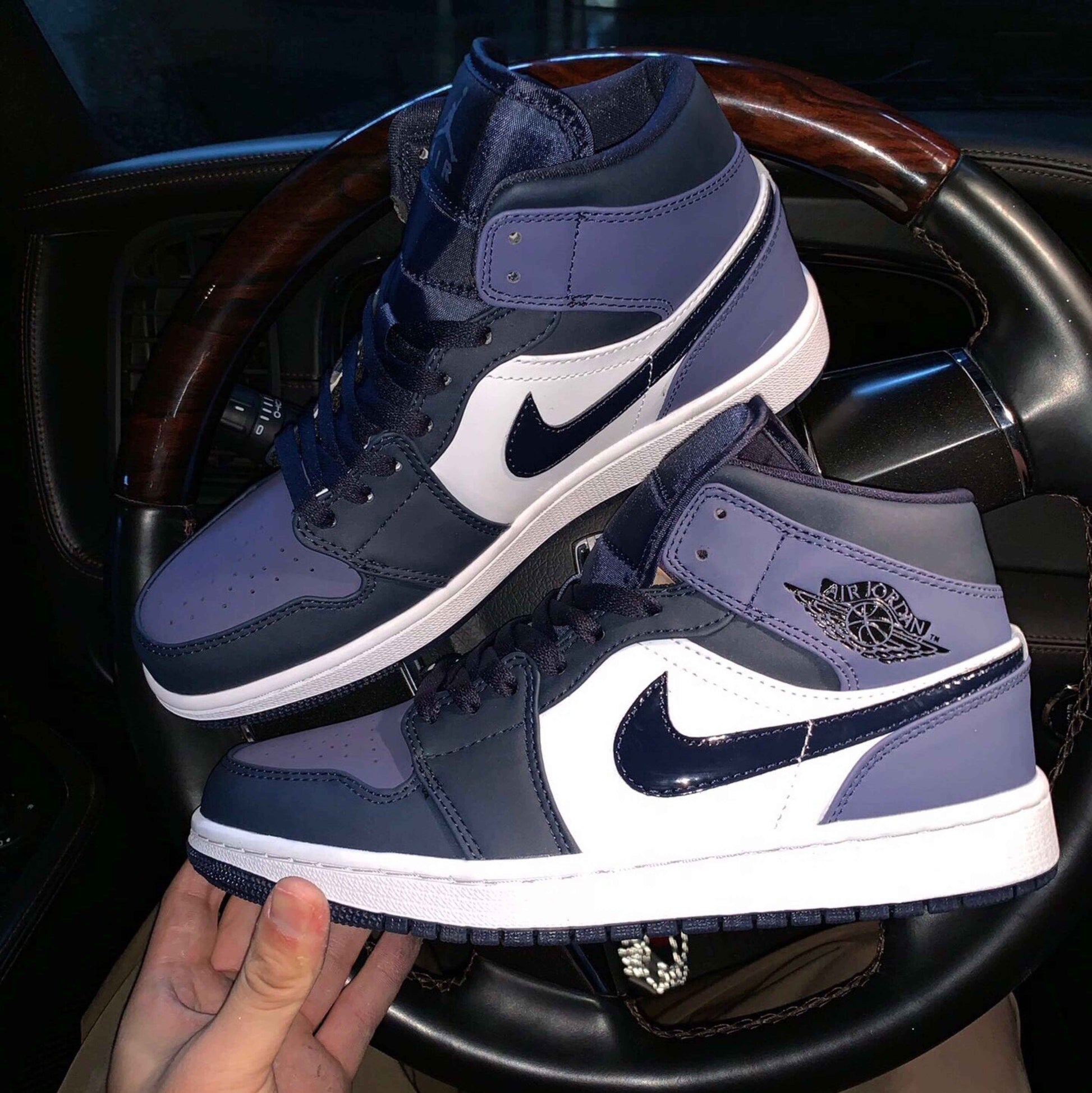 Custom Air Jordan 1 Sanded Purple Sneakers