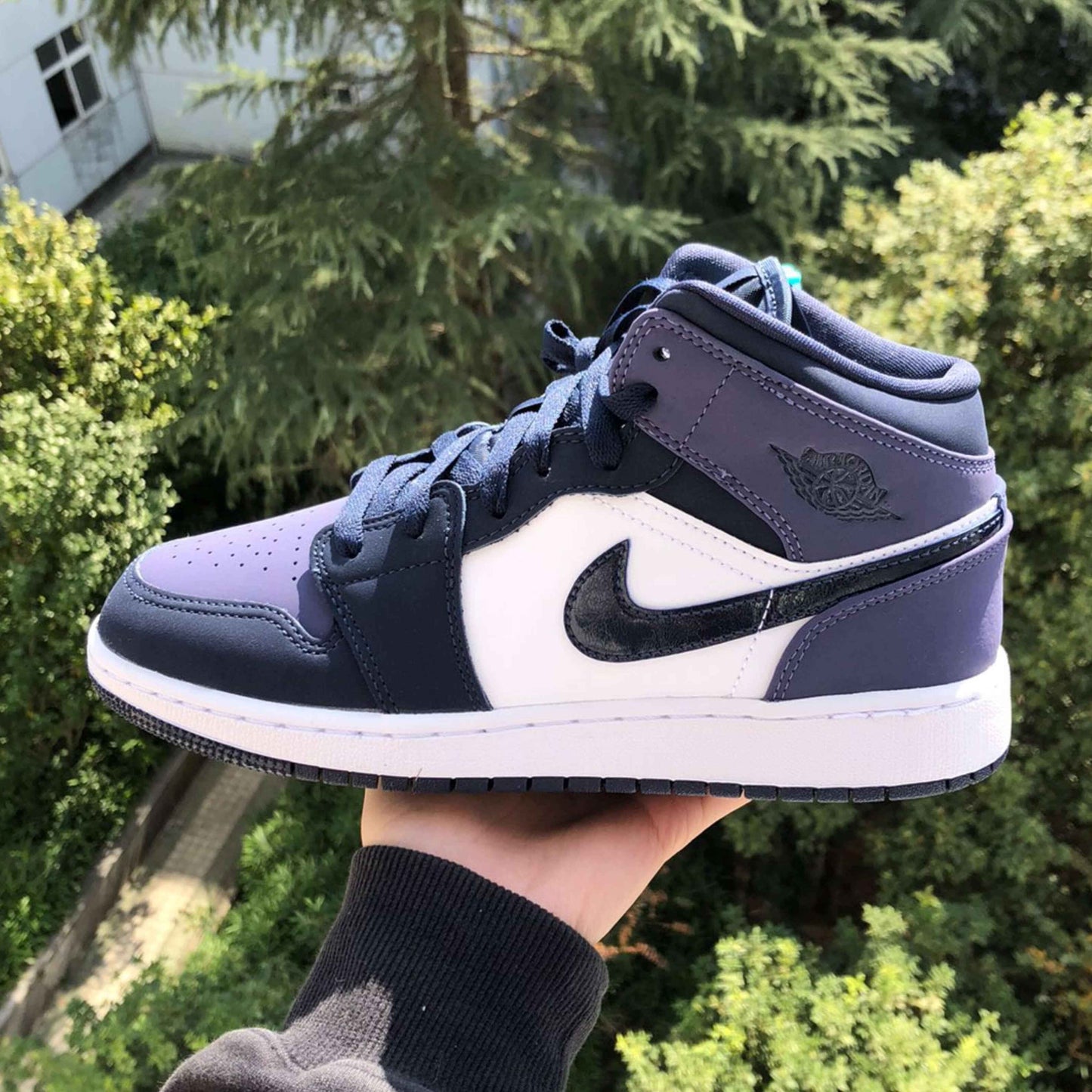 Custom Air Jordan 1 Sanded Purple Sneakers