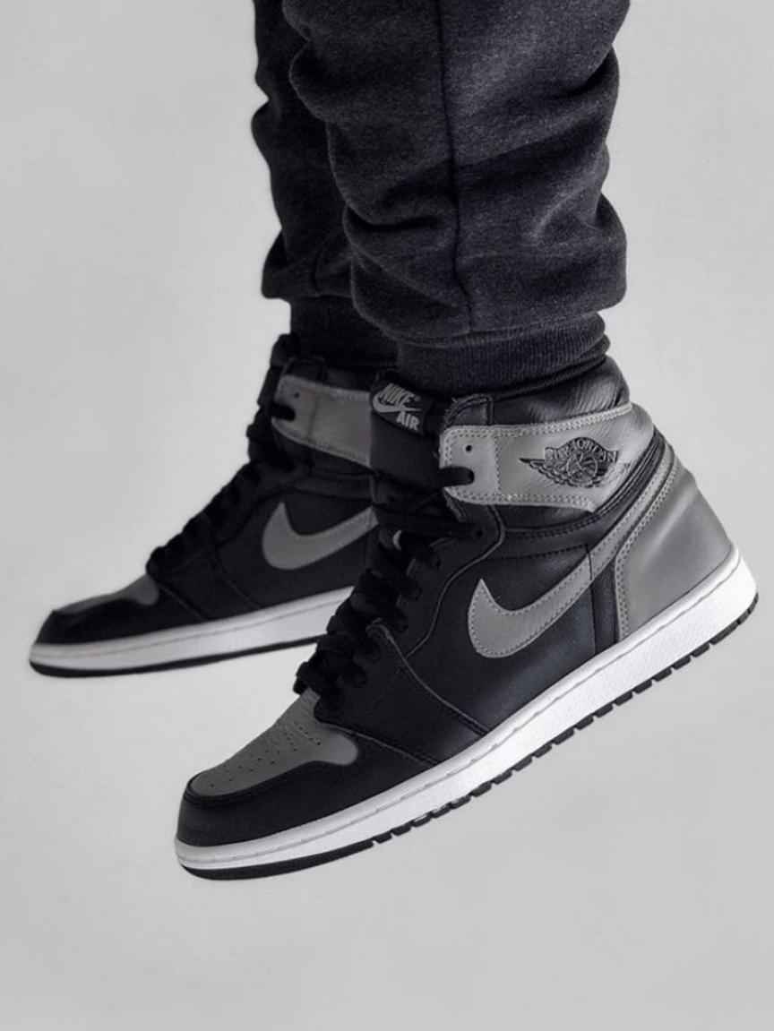 Custom Air Jordan 1 Shadow Grey Sneakers