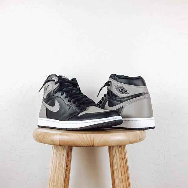 Custom Air Jordan 1 Shadow Grey Sneakers