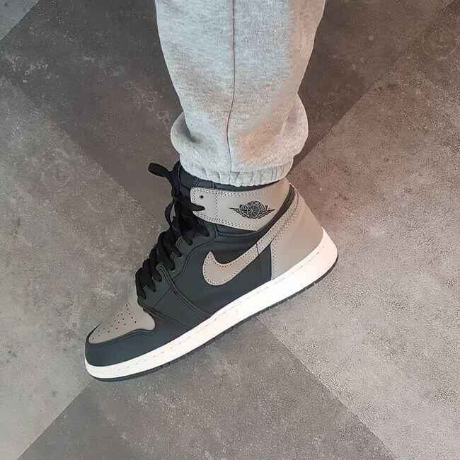 Custom Air Jordan 1 Shadow Grey Sneakers