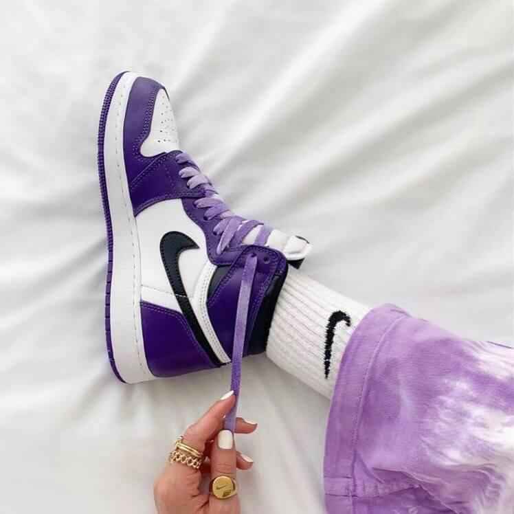 Custom Air Jordan White Toe Court Purple Sneakers for Unmatched Style and Comfort