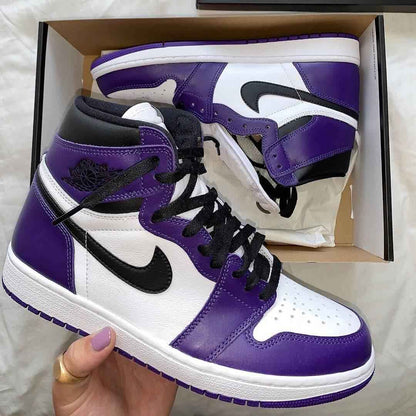 Custom Air Jordan White Toe Court Purple Sneakers for Unmatched Style and Comfort