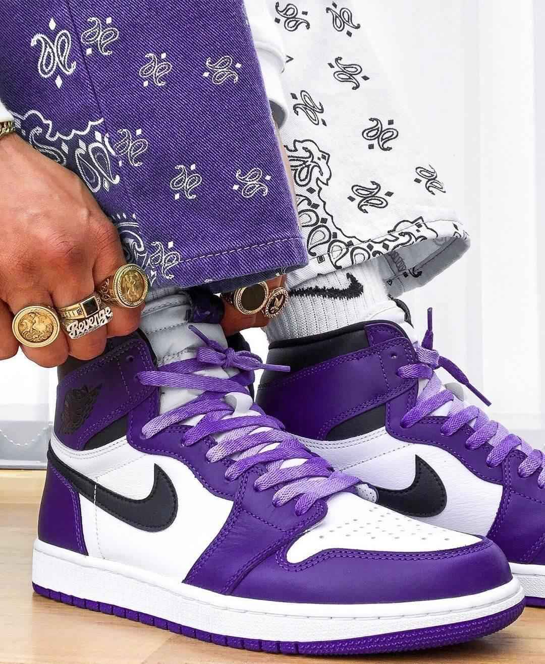 Custom Air Jordan White Toe Court Purple Sneakers for Unmatched Style and Comfort