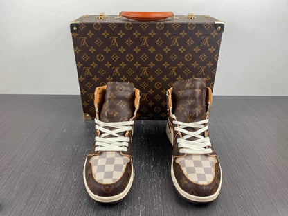 Custom Air Jordan 1 LV OFF-W Monogram Sneakers for Unique Style