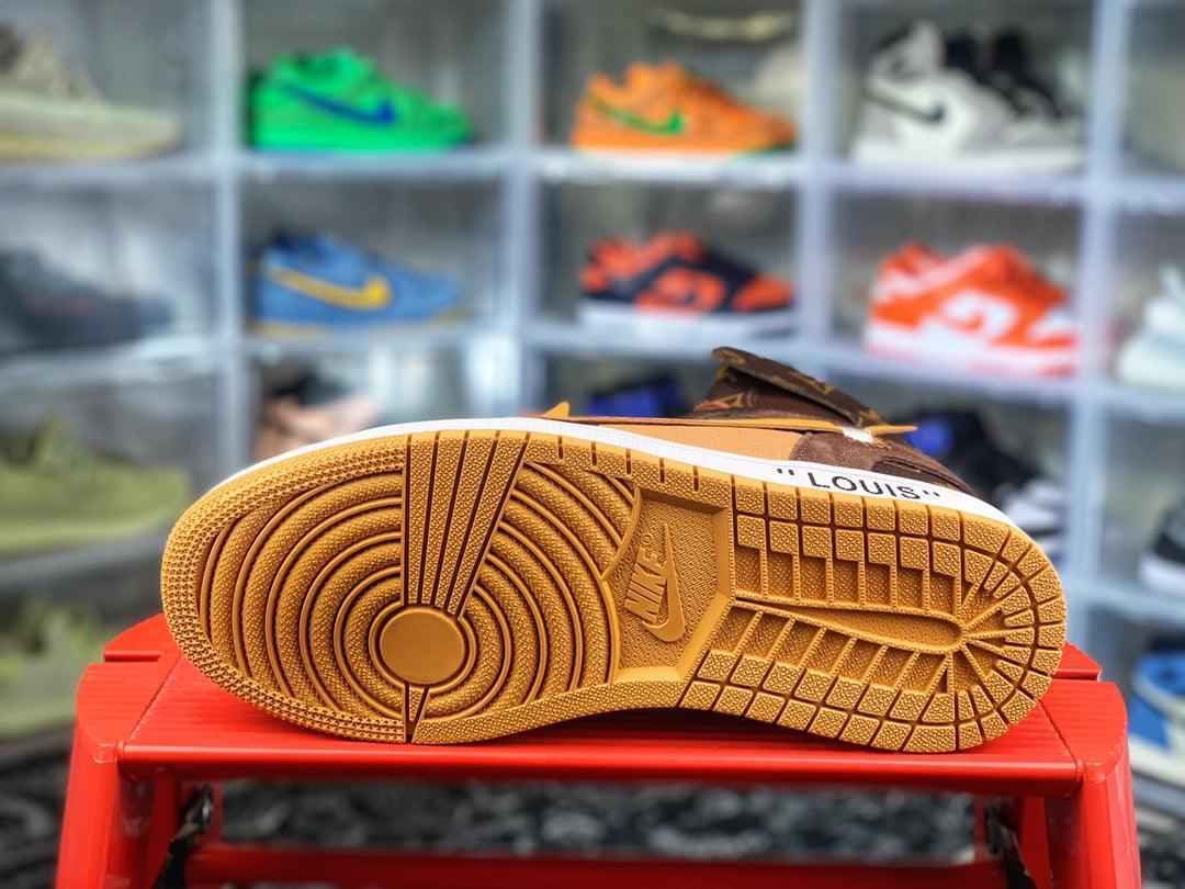 Custom Air Jordan 1 Virgil Abloh x LV x OFF WHITE Sneakers