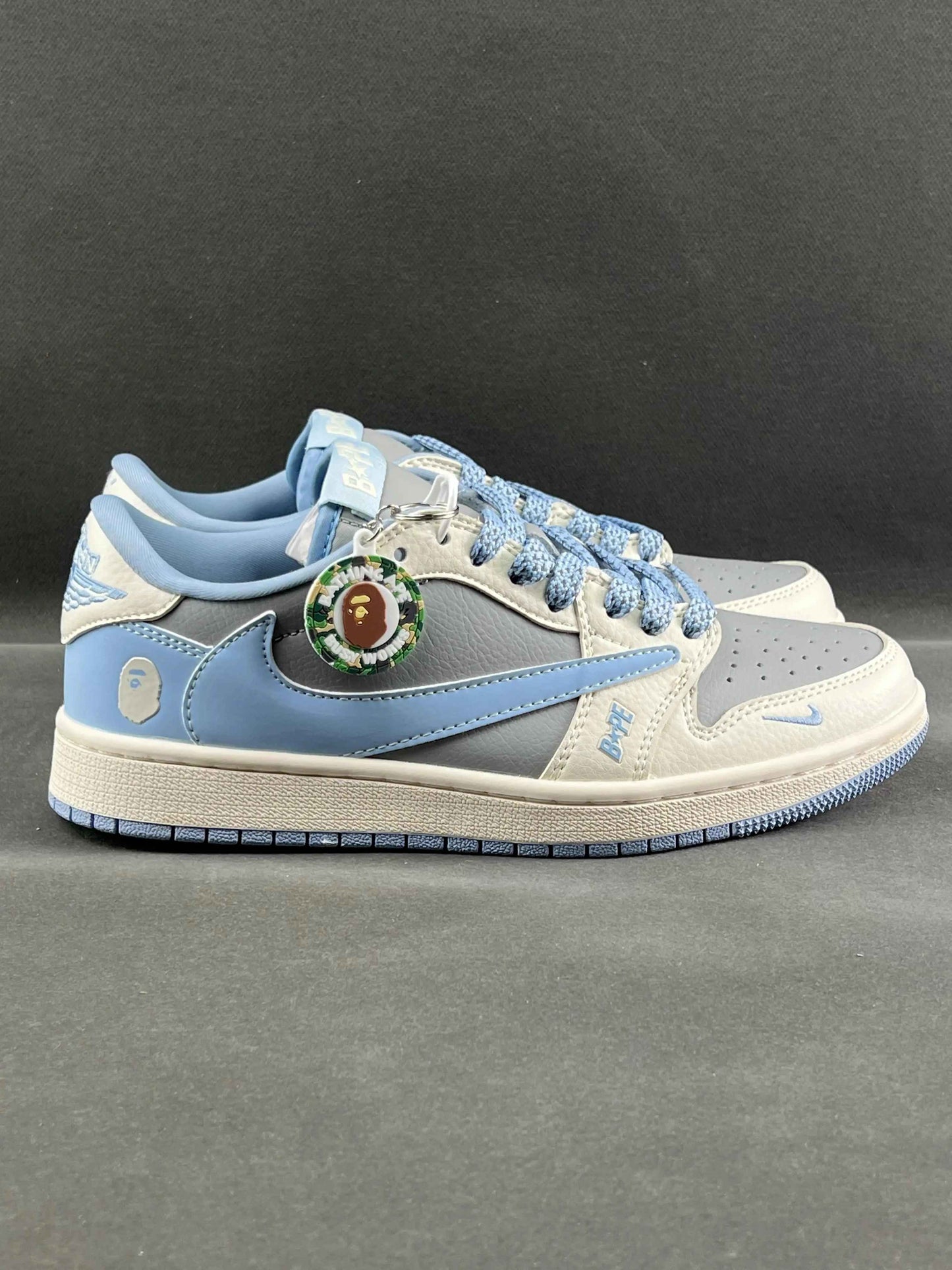 Custom Air Jordan 1 Travis Scott x BAPE BB6588-104 Sneakers