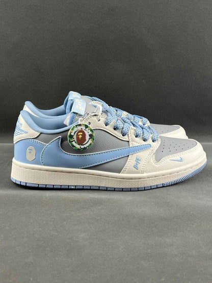 Custom Air Jordan 1 Travis Scott x BAPE BB6588-104 Sneakers