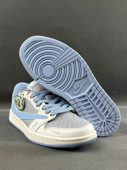 Custom Air Jordan 1 Travis Scott x BAPE BB6588-104 Sneakers