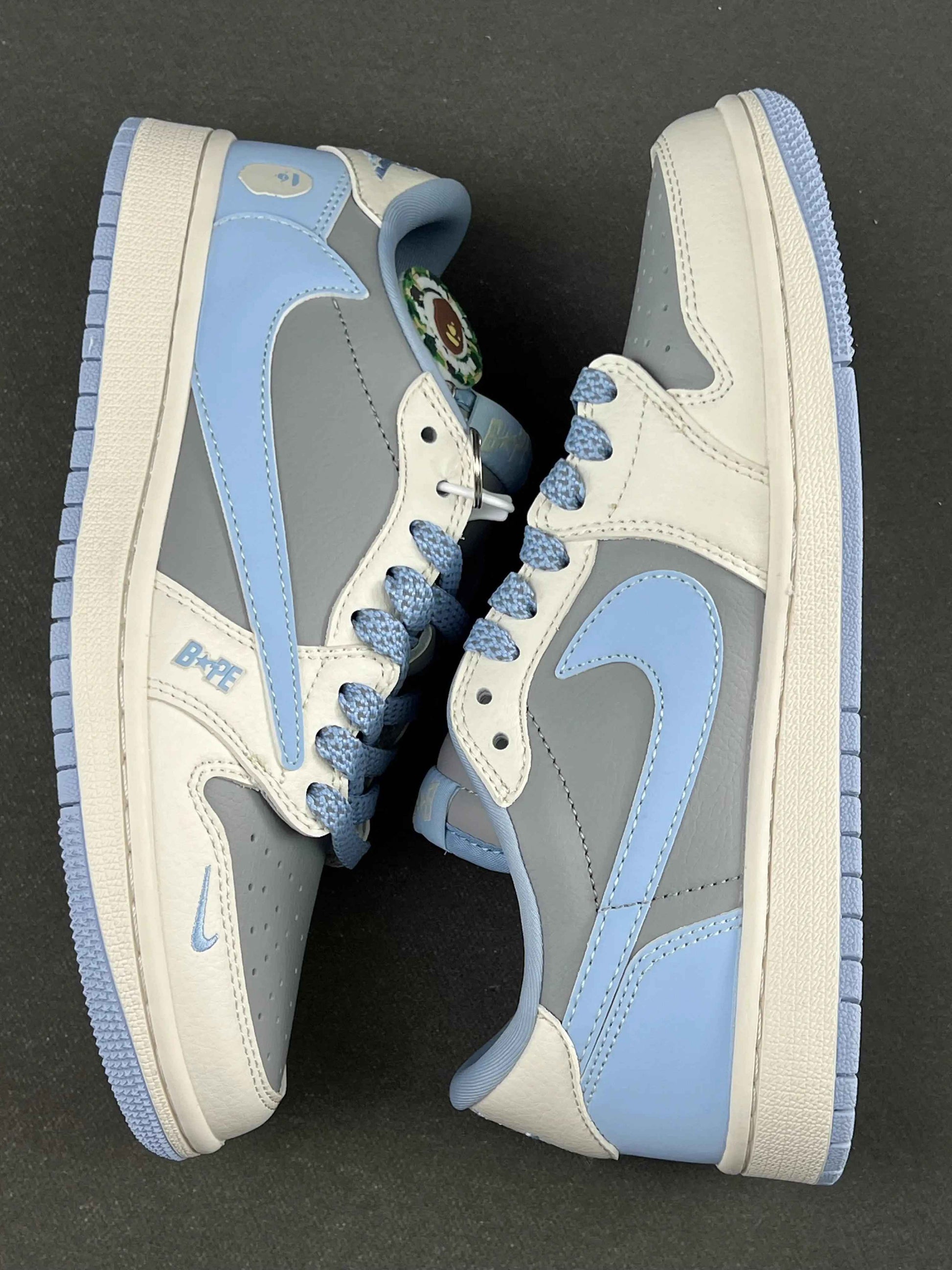 Custom Air Jordan 1 Travis Scott x BAPE BB6588-104 Sneakers