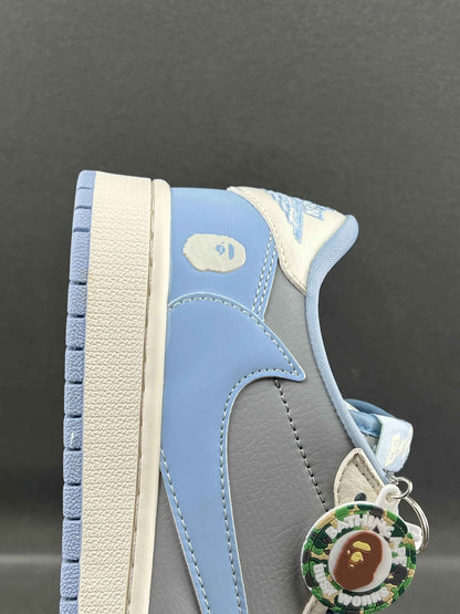 Custom Air Jordan 1 Travis Scott x BAPE BB6588-104 Sneakers