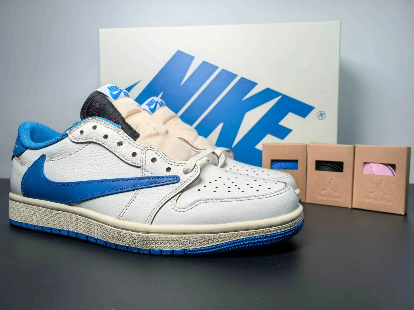 Custom Air Jordan 1 x Travis Scott x Fragment Design DM7866-104