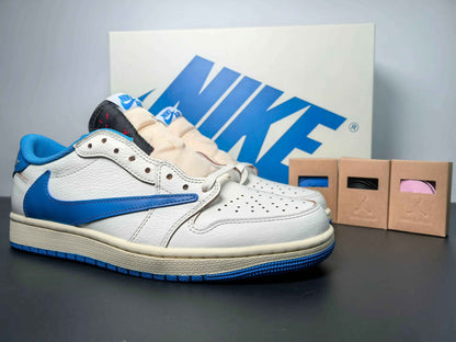 Custom Air Jordan 1 x Travis Scott x Fragment Design DM7866-104