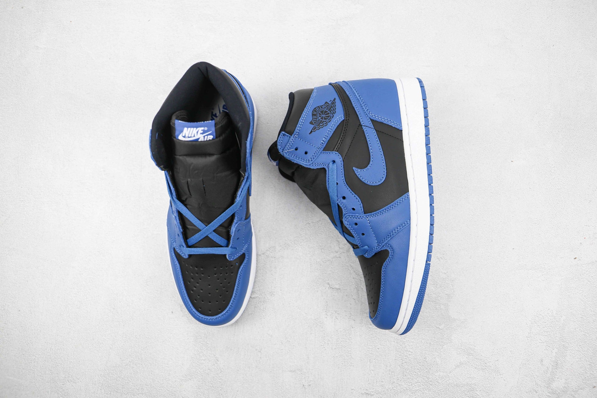 Custom Blue Black Jordan 1 High Q