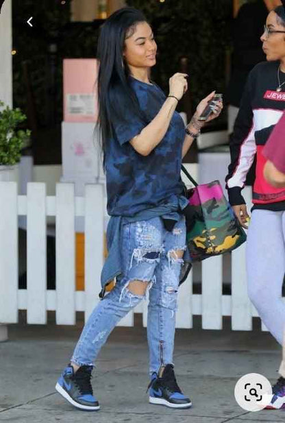 Custom Blue Black Jordan 1 High Q