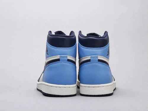 Custom Blue Black White Jordan 1 High Q AJ1 Obsidian UNISEX