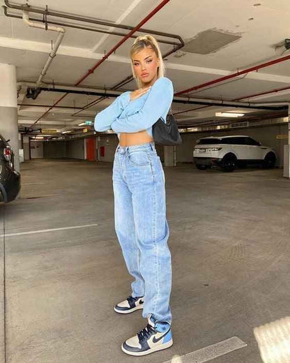 Custom Blue Black White Jordan 1 High Q AJ1 Obsidian UNISEX