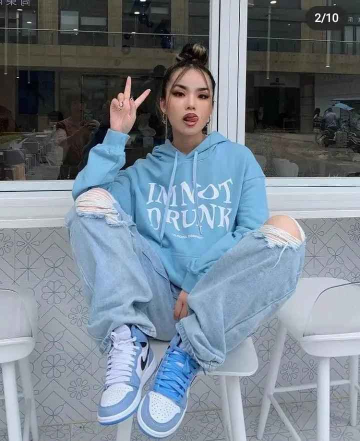 Custom Blue Black White Jordan 1 High Q