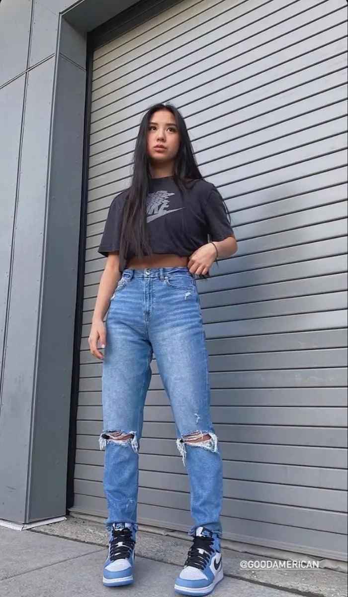 Custom Blue Black White Jordan 1 High Q