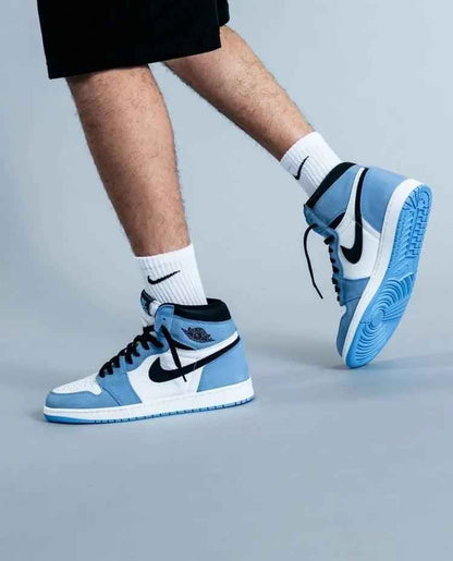 Custom Blue Black White Jordan 1 High Q