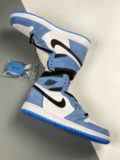 Custom Blue Black White Jordan 1 High Q