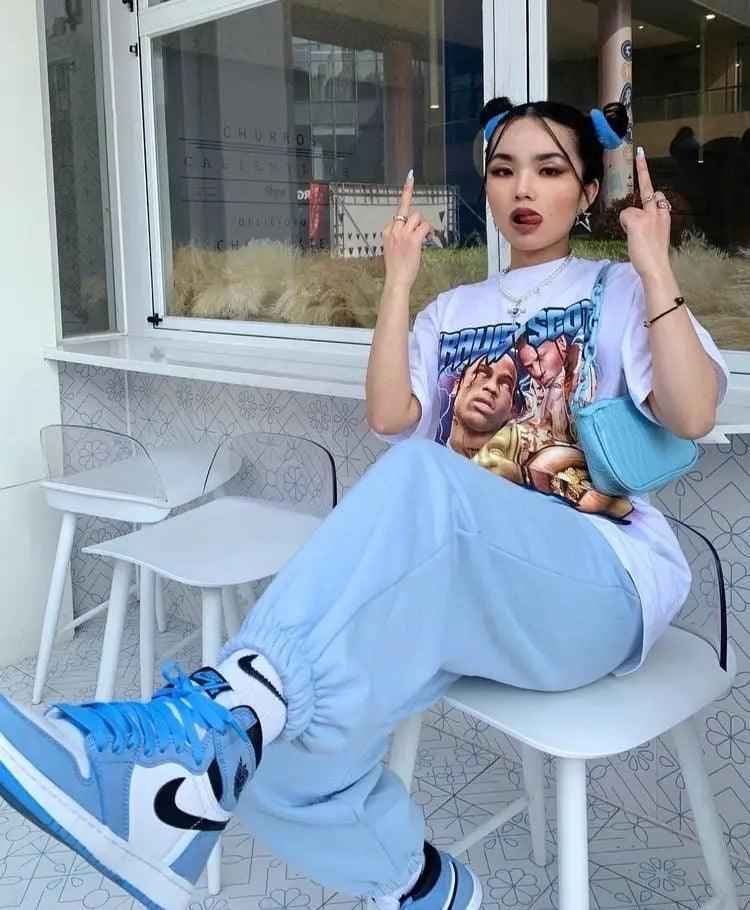 Custom Blue Black White Jordan 1 High Q