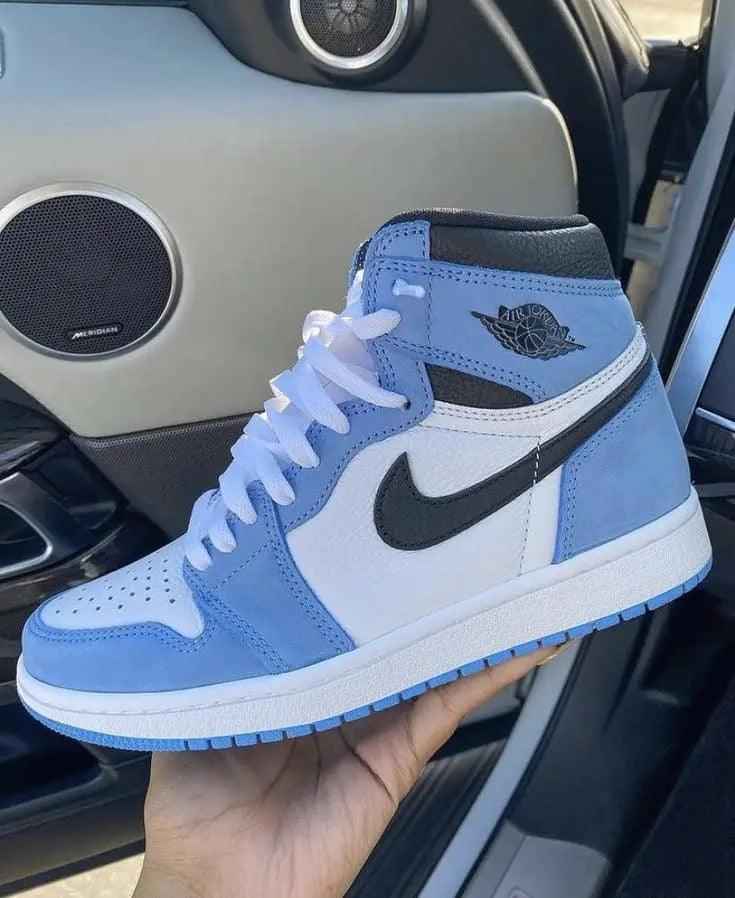 Custom Blue Black White Jordan 1 High Q