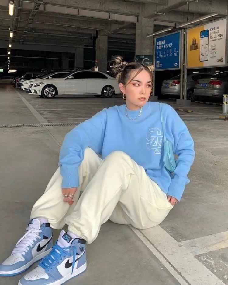 Custom Blue Black White Jordan 1 High Q