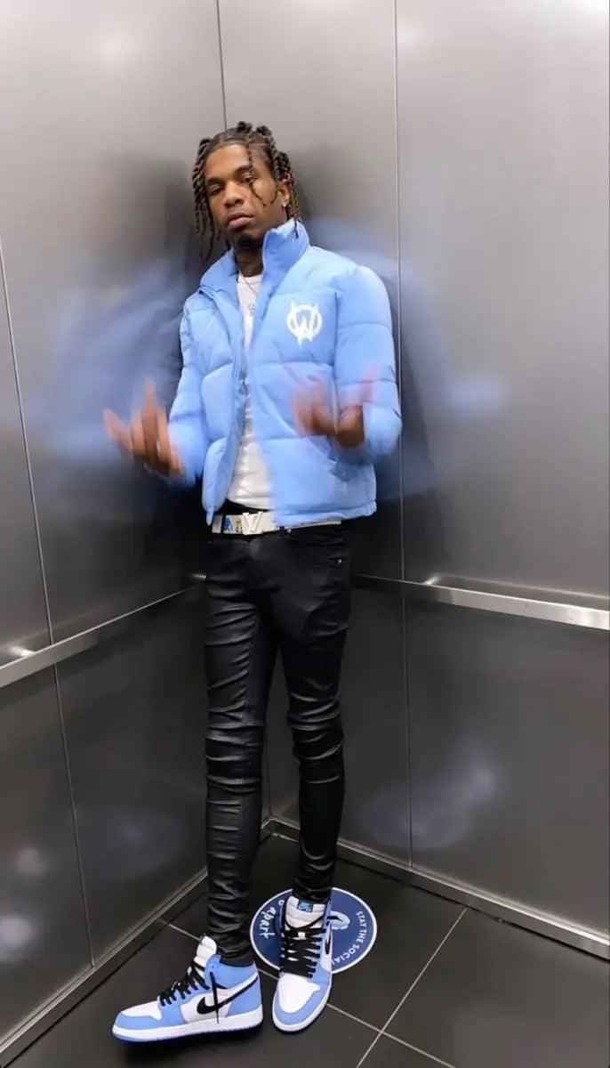 Custom Blue Black White Jordan 1 High Q