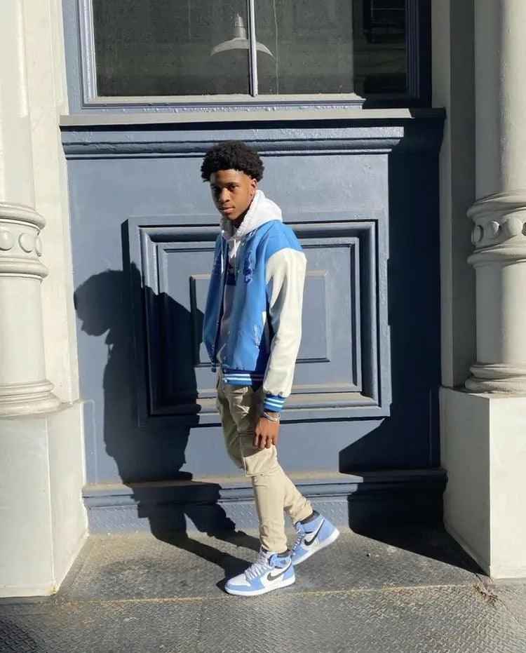 Custom Blue Black White Jordan 1 High Q