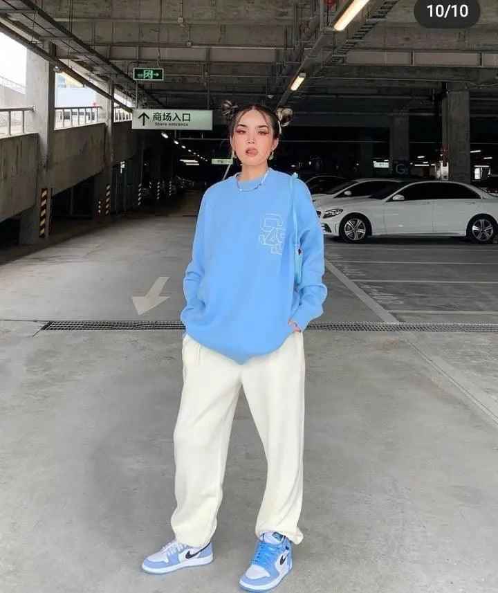 Custom Blue Black White Jordan 1 High Q