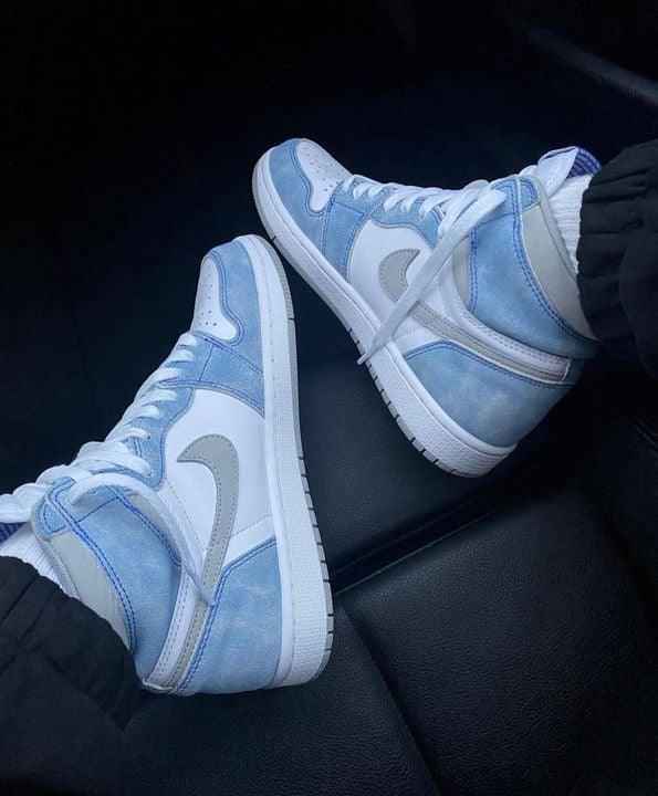 Custom Blue White Jordan 1 High Q