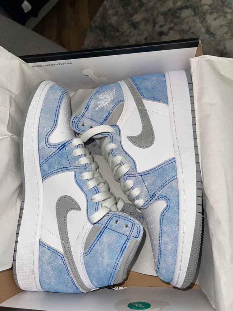 Custom Blue White Jordan 1 High Q